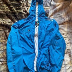 Henley Vintage Designer Jacket Bright Blue Large fitting